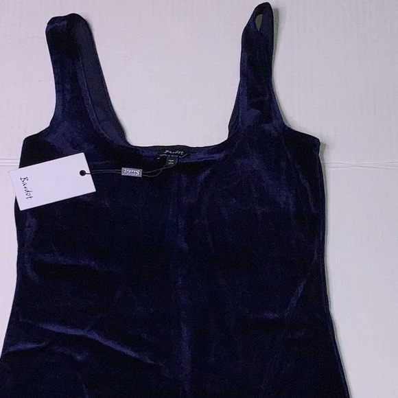 SOLD Bardot Deep Blue Velvet Tank Style Dress NEW - Picture 5 of 6